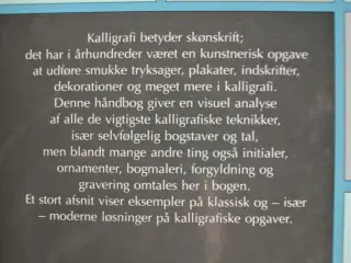 håndbog i kalligrafi, af diana hardy wilson, emne: