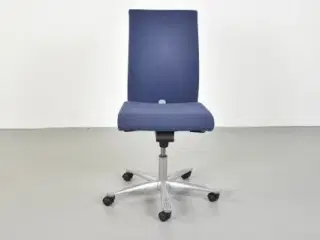 Häg h04 credo 4650 kontorstol med blåt polster og høj ryg