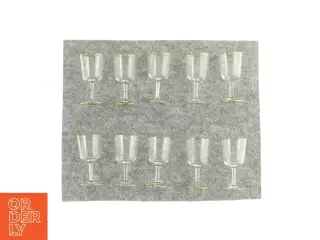Små vinglas med guldkant 10 styk (str. HØ: 10x5,5)