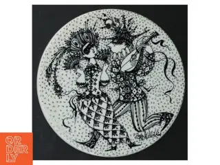 Bjørn Wiinblad porcelænstallerkener fra Nymlle (str. Ø. 15 cm. 4 styk)
