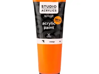 Creall Studio Akrylmaling, halvdækkende, orange (09), 120ml/ 1 fl.