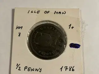 Isle of man 1/2 penny 1786