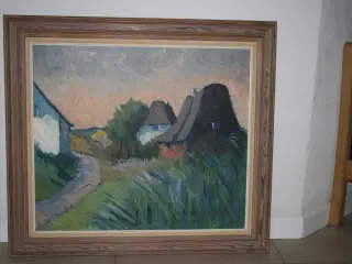 Maleri af landsby