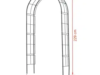 havebue 229x38x113 cm metal sort