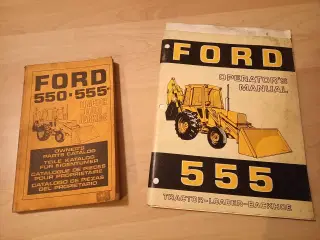 Ford 555 Instruktionsbog og Reservedelskatalog 