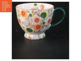 Floral håndlavet krus fra bohme (str. 9,5x15 cm)