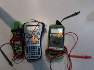Multimeter ELMA 125, labelprinter DYMO m.m.