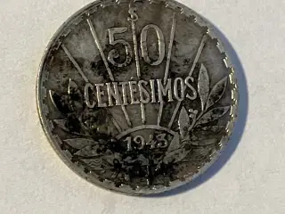 50 Centesimos 1943 Uruguay