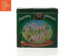 Retro Underberg metalæske fra 1993 (str. 11,5x12 cm)