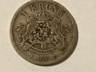 1 Krona 1880 Sweden - Silver