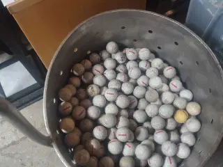 Flere hundrede golfbolde