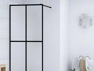 Bruseafskærmning 100x195 cm hærdet glas matteret