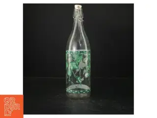 Dekoreret Genbrugsglasflaske med Patentlukning (str. 31 cm)