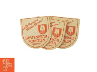 Vintage Spatenbr&#228;u Munchen ølbrikker fra Gs (str. 11,5x11 cm)