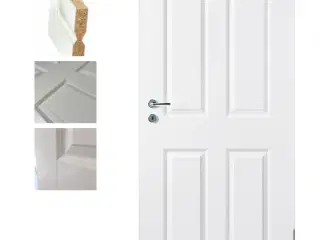 Dannebrog dør massiv m karm ny