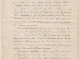 Gammel brev De Kongelige Ordneners Historiegraf