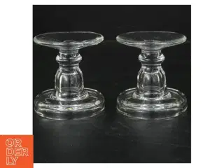 Glas lysestager, 2 styk (str. 8 cm. 2 styk)