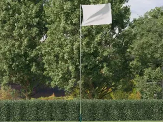 Teleskopflagstang 5,5 m aluminium sølvfarvet