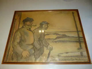Sjælden Olie maleri Lars Nielsen
