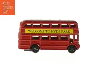 Rød dobbeltdækker legetøjsbus (str. 9x5 cm)