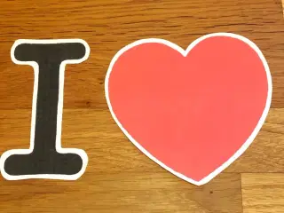 I LOVE - I❤️ - STRYGEMÆRKER med ikonisk