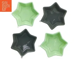 Stjerneformede silikone bageforme (str. ø 14 cm, 4 styk cm)