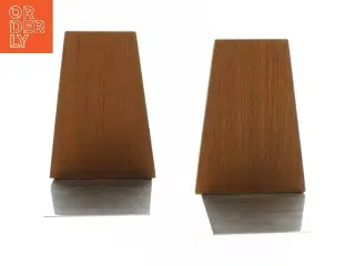 Teak Træ bogstøtter (str. 10x11x8 cm)