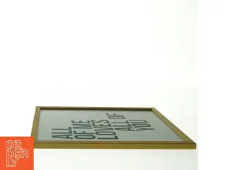 Typografisk plakat i ramme (str. 30 x. 21 cm)