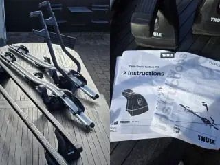 Thule Rapid 751 tagbøjler+Proride 591 cykelholdere
