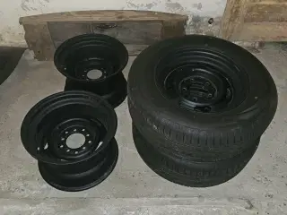 Sorte stålfælge 10×15 og 7×15