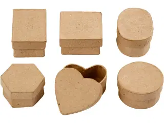Miniæsker, H: 3 cm, diam. 4-6 cm, 6stk./ 1 pk.