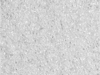 Rocaiperler, diam. 1,7 mm, str. 15/0, hulstr. 0,5-0,8 mm, klar, 25g/ 1 pk.