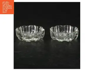2 Holmegaard Glas saltkar (str. Ø. 5 cm)