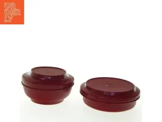 Plastik opbevaringsskåle med låg fra Tupperware (str. Ø 18 og 16 cm)