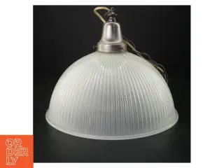 Loftlampe med glas og metal (str. 30 cm)