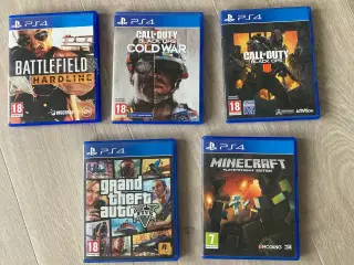 PS4 spil bl.a. GTA og Call of Duty