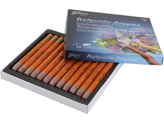 Gallery Akvarelkridt, Burnt Umber - 12 stk.