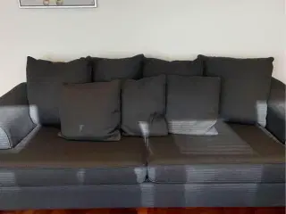 Kingstone 3 personer sort sofa