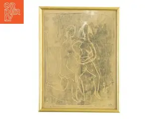 Indrammet kunsttryk (str. 29 x 22 cm)