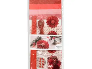 Kreativt Mix, Papirklip, rød, creme, 1 pk.