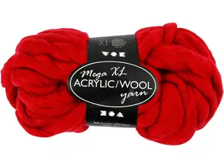 XL Kæmpegarn Mørk Rød - 15m, 300g, Polyacryl/Uld