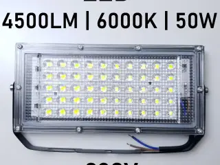 NY! LED Projektør 50W / 4500LM / 6000K / IP65