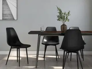 Spisebordsstole 4 stk. PP sort