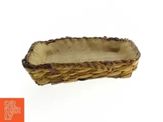 Rustik serveringsbakke med flettet kant (str. 26x20 cm)