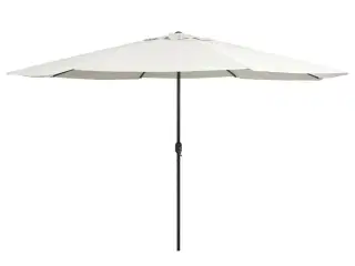 Udendørs parasol med metalstang 390 cm sandfarvet