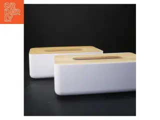 Tissue bokse med bambus låg (str. 2 styk. 26 x. 13 cm)