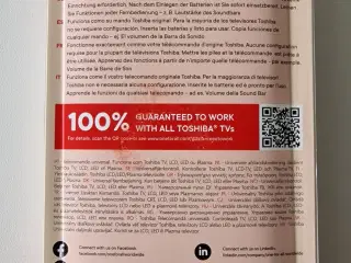 Fjernbetjening Toshiba, One for all