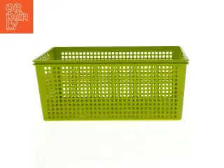 Grøn plast opbevaringskasse (str. 26,5 x 16 x 11 cm)