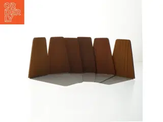 6 stk. Teak Vintage Bogstøtter Teak træ og metal (str. 14,5x14,5 cm)
