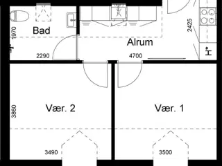 2 værelser for 3.303 kr. pr. måned, Grenaa, Aarhus